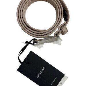 Matt & Nat "Opal" Cream Skinny Vegan Belt